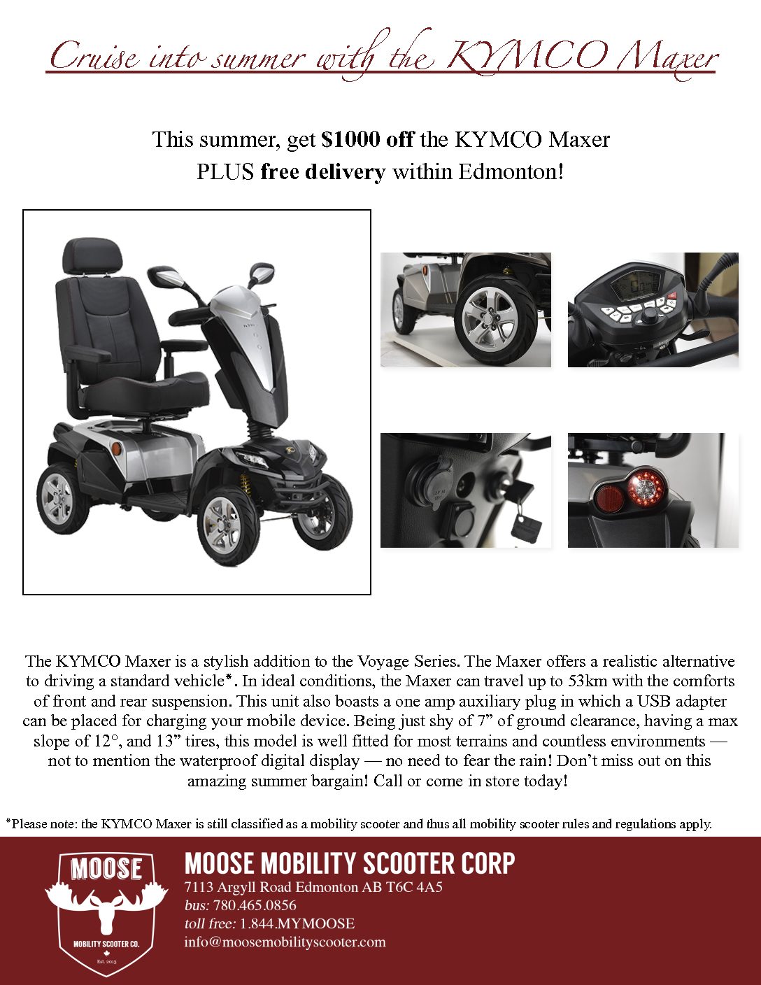 Summer Sale on the KYMCO Maxer!