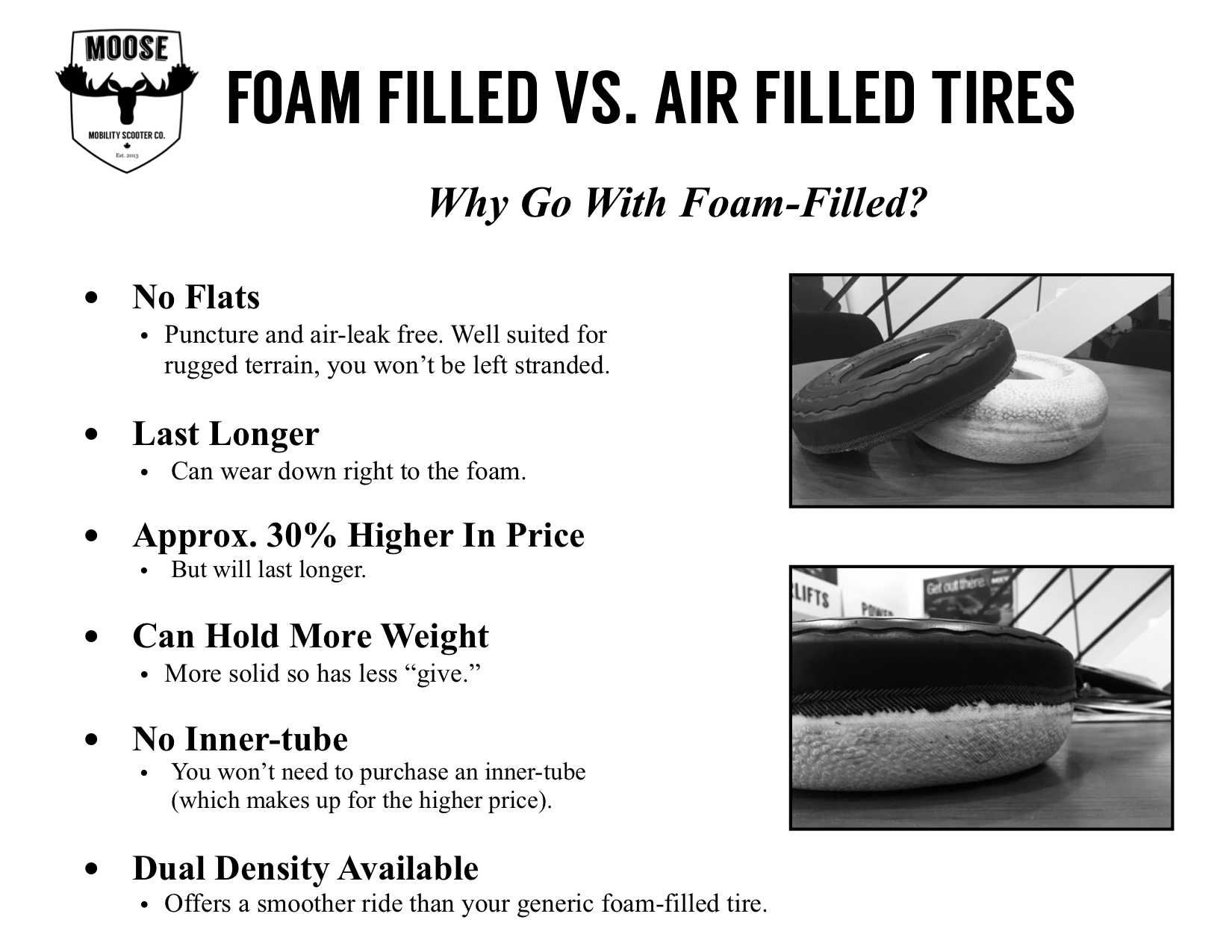 FoamFilled Vs. AirFilled Tires Moose Mobility Scooter Corp.